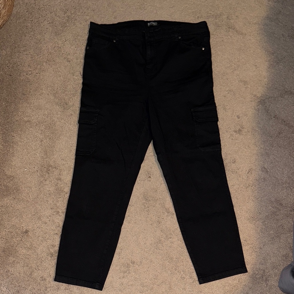 Buffalo David Bitton Black Cargo Pants